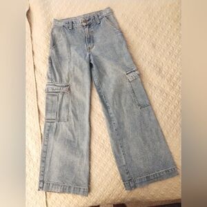 Brandy Melville John Galt Small High Rise Wide Leg Baggy 90s Y2K Cargo Jeans